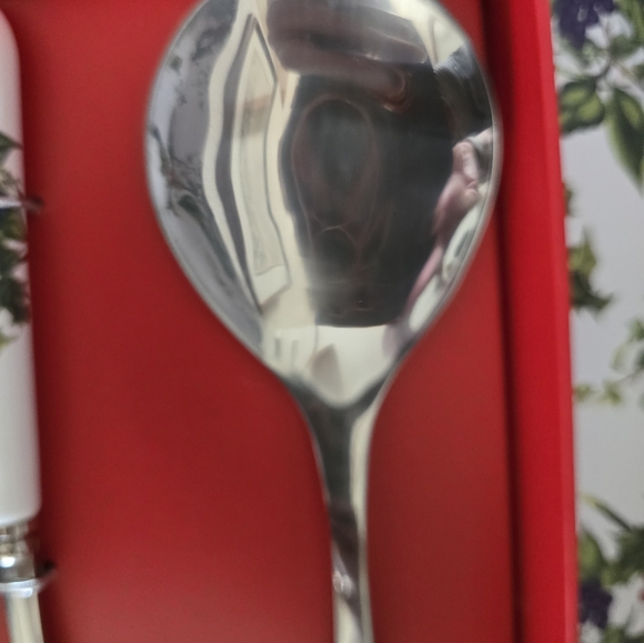 NEW Portmeirion The Holly and the Ivy holiday Salad Server set. - Picture 3 of 8